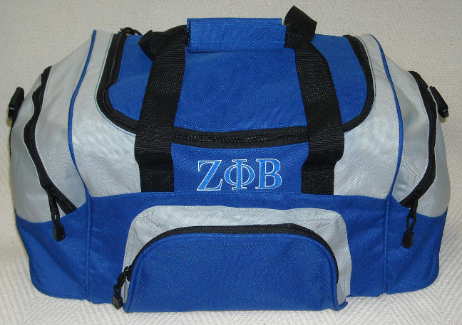Zeta Phi Beta Gym Duffel Travel Embroidered Bag 
